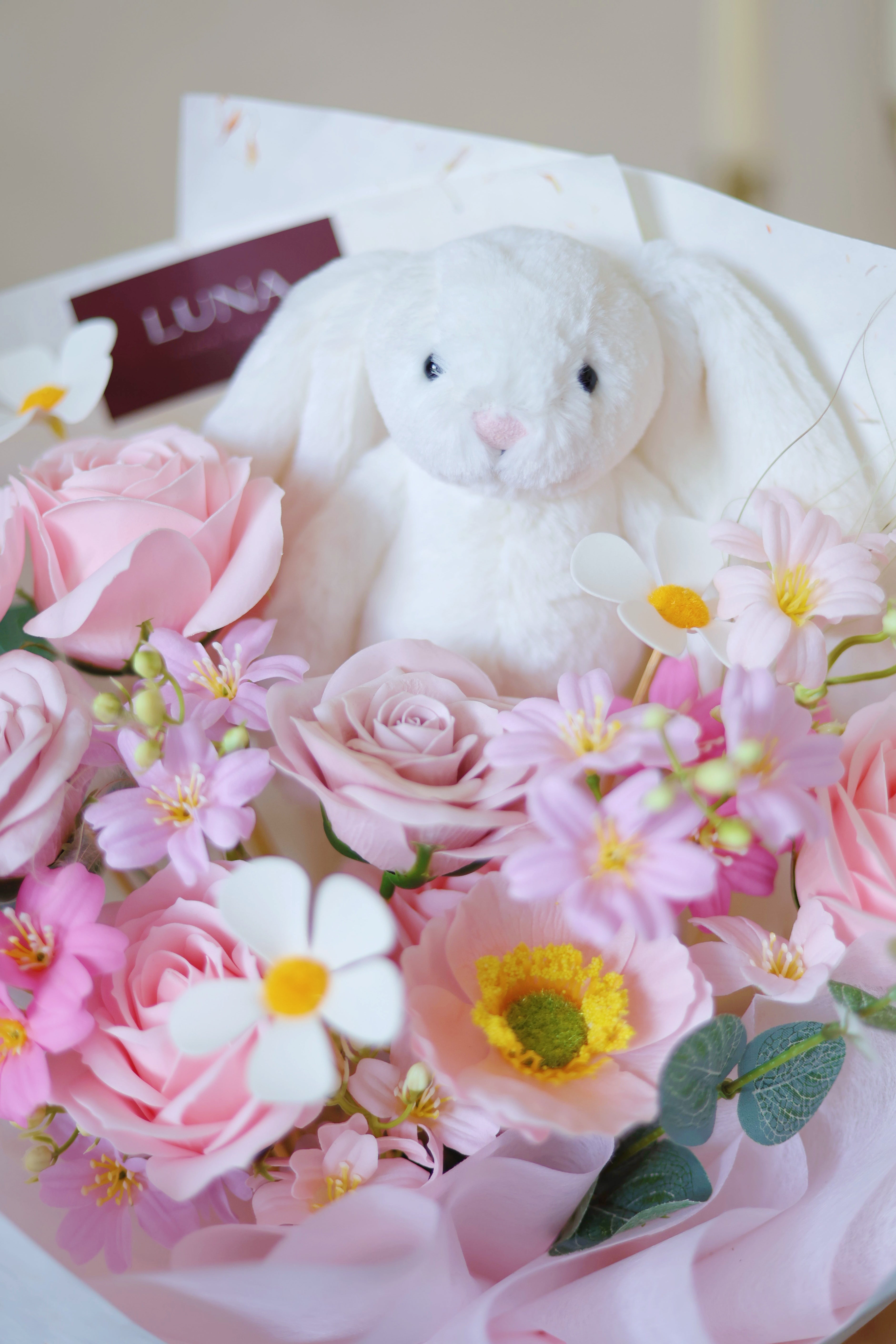 Jellycat Bunny Plushie (Soap Flowers)