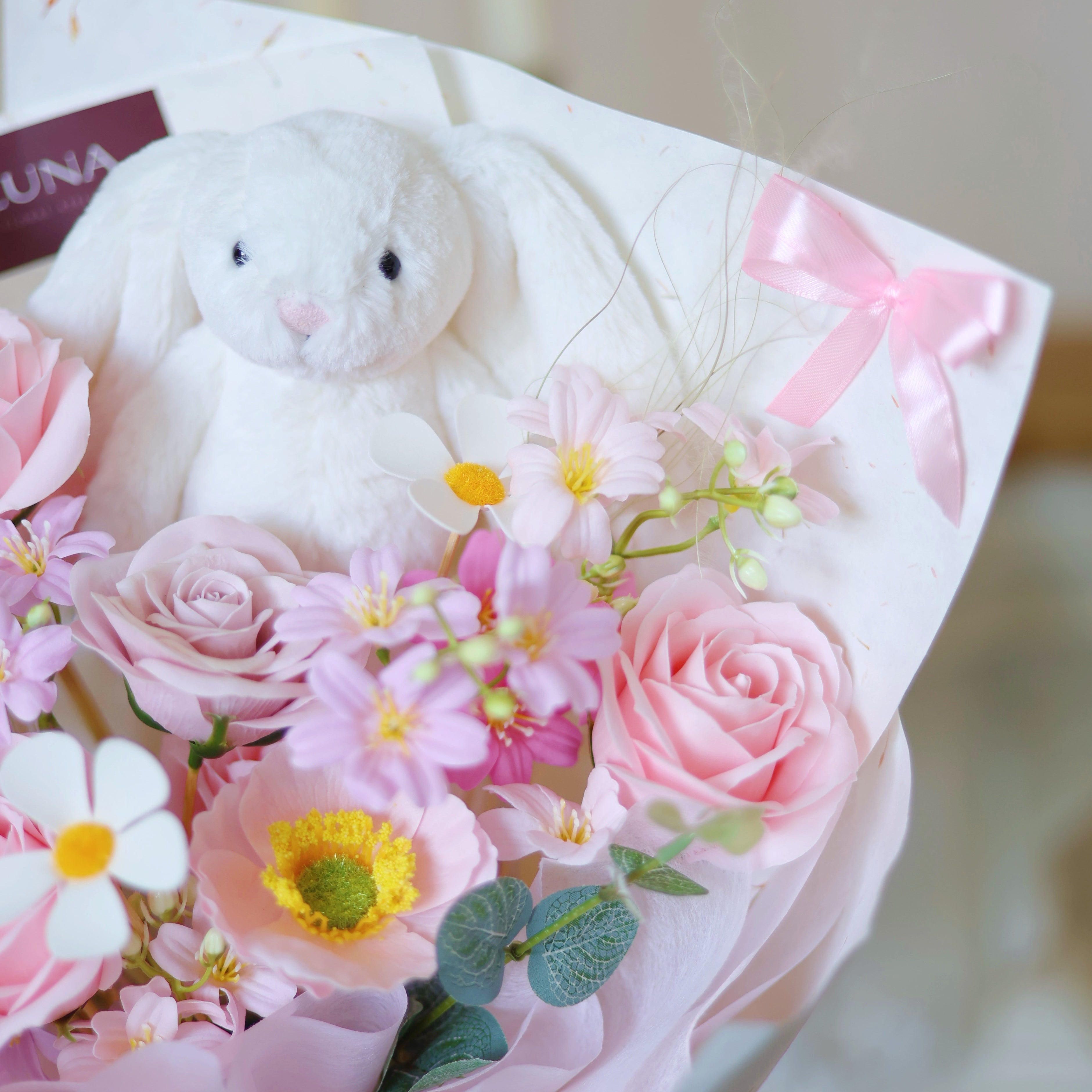 Jellycat Bunny Plushie (Soap Flowers)