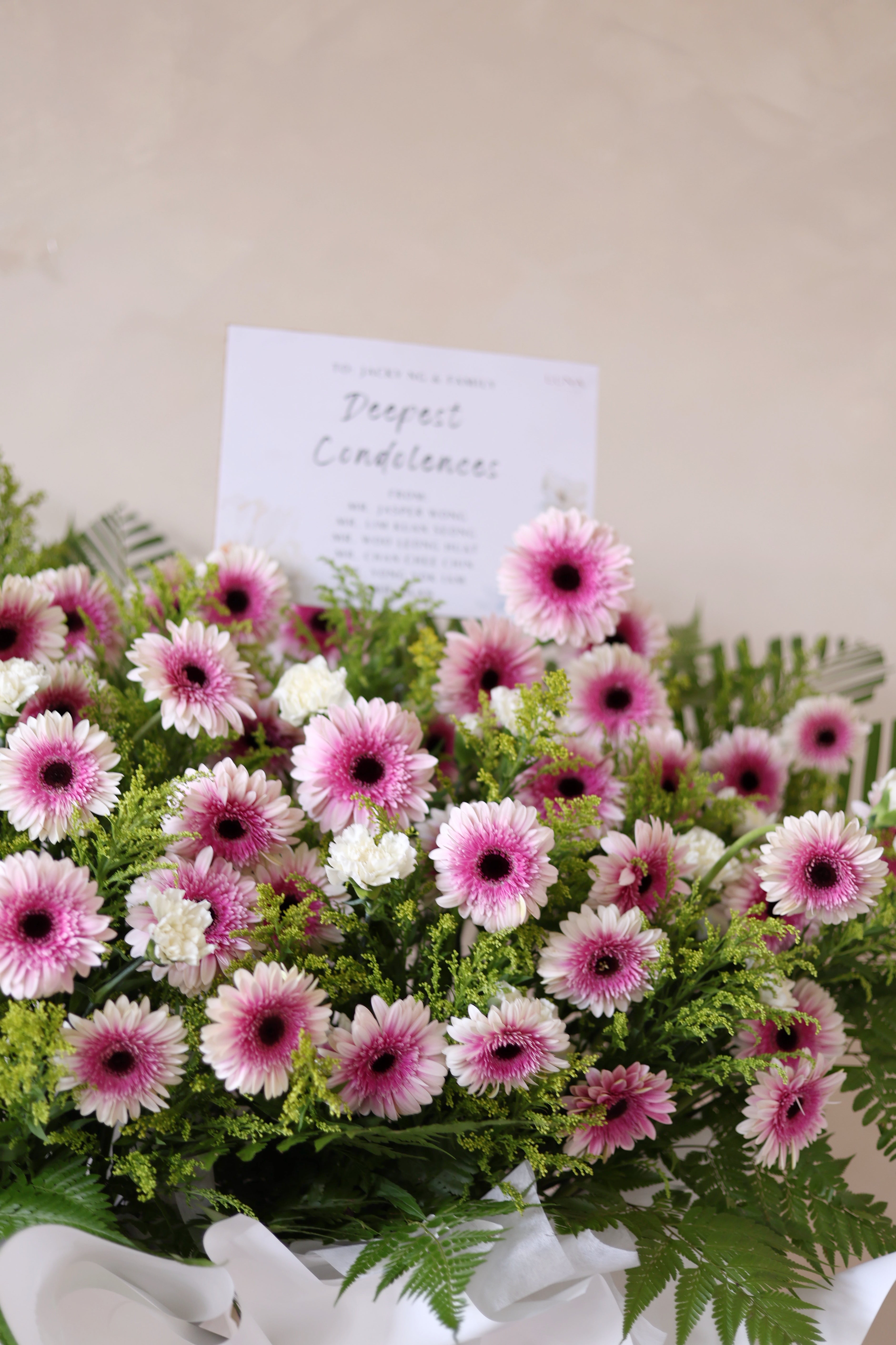 Cherub's Elegy Condolence Flower Stand