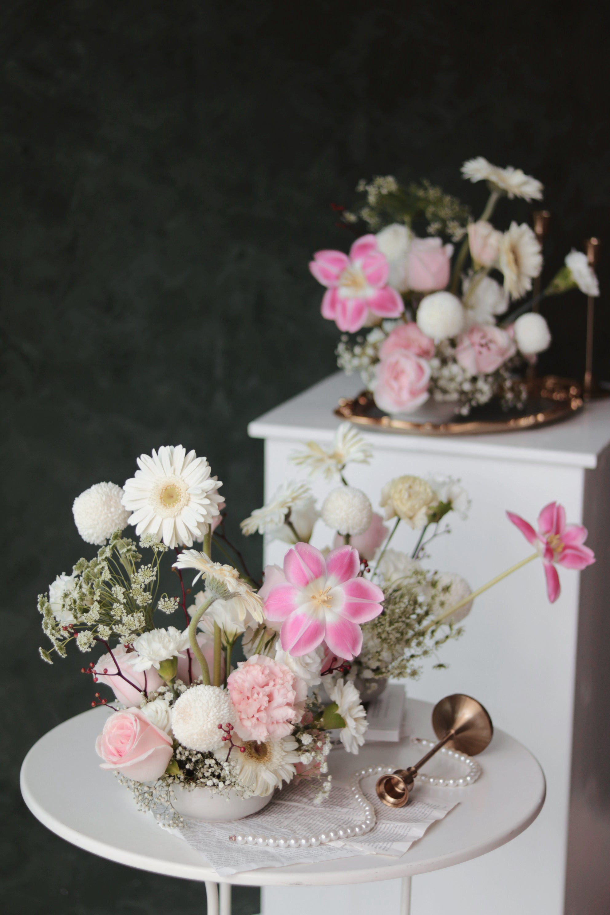 Barely Pink Table Centrepiece