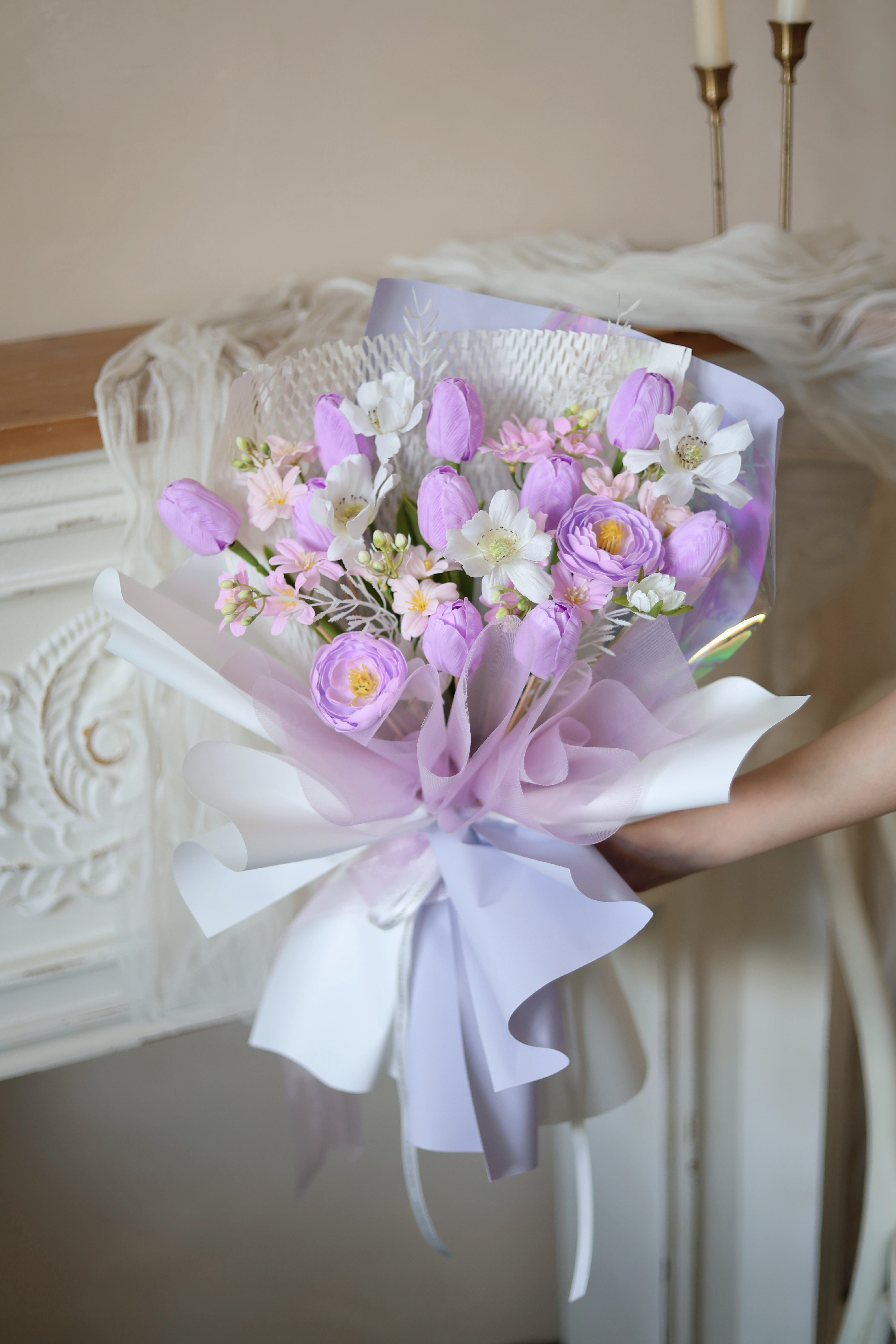 Lilac Keepsake (Soap Flowers)