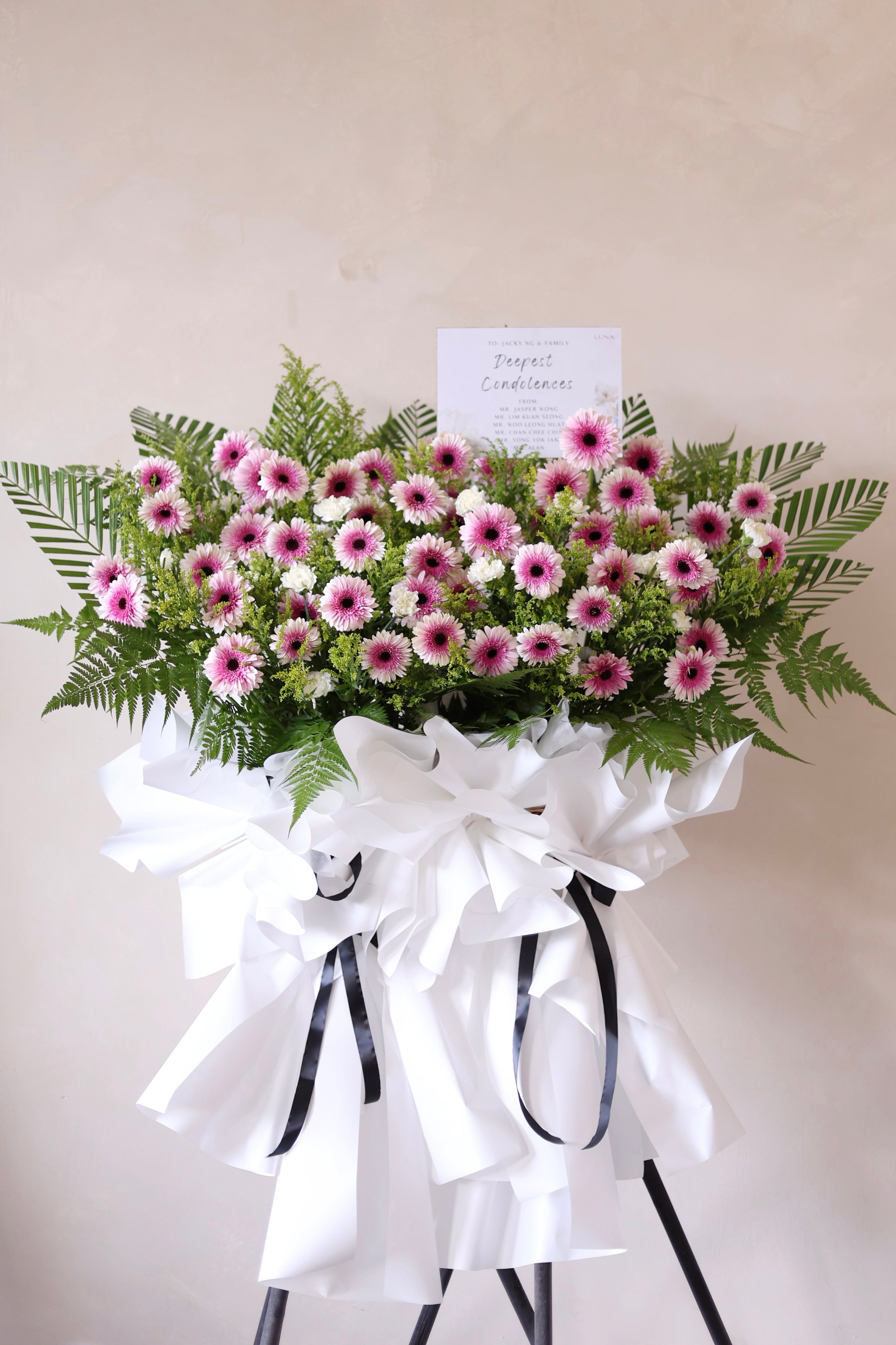 Cherub's Elegy Condolence Flower Stand
