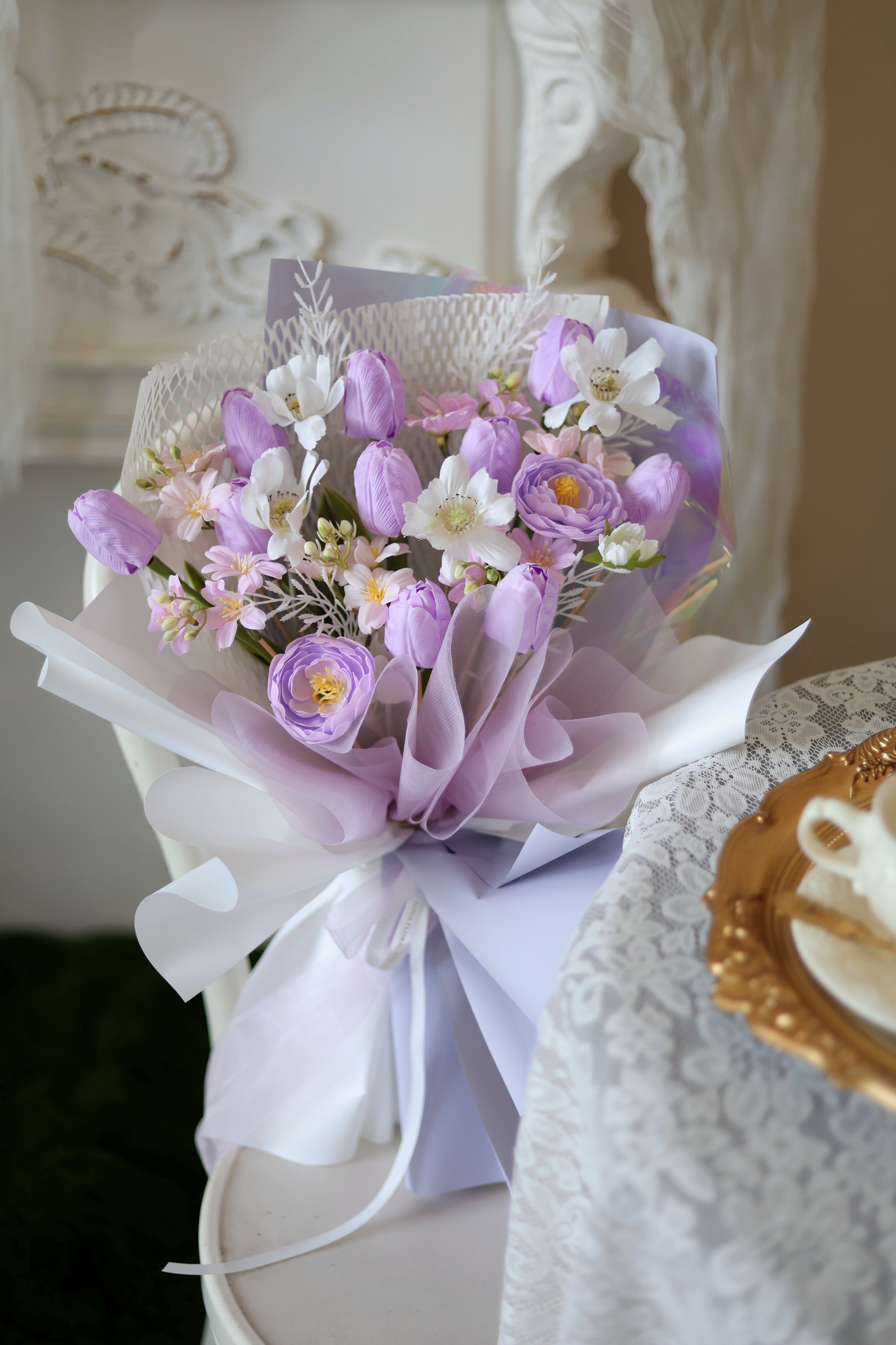 Lilac Keepsake (Soap Flowers)